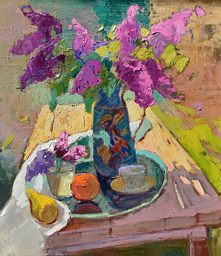 Vibrant Lilac Breakfast Art Print