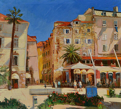 Vibrant City Square Art Print