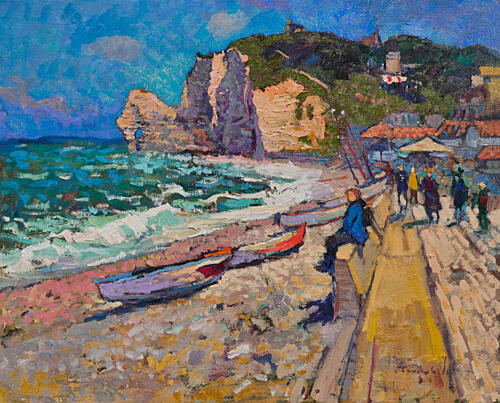 Vibrant Coastal Cliffs Art Print