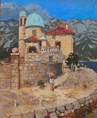 Montenegro Island Church Montagne reproduction
