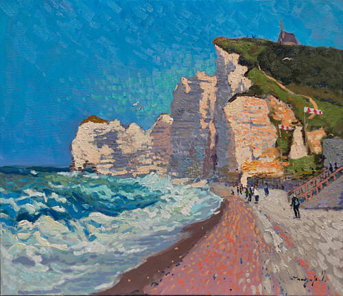 Etretat Coastal Cliffs Art Print by Alexander Shandor