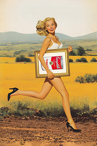 Running Blonde Pop Art Art Print by Dikhotomy