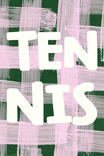 Tennis Plaid Graphic Art Print