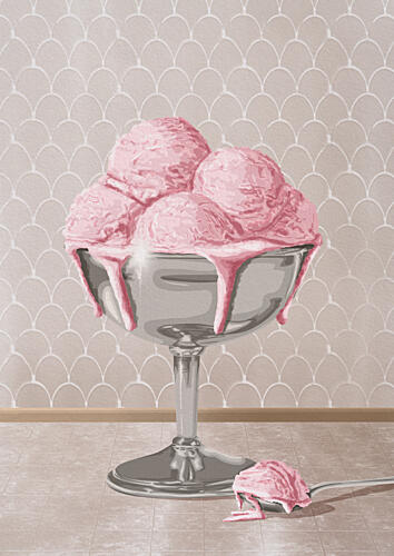 Sweet Pink Meltdown Art Print