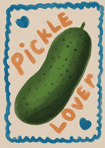 Cute Pickle Lover Alimentation reproduction
