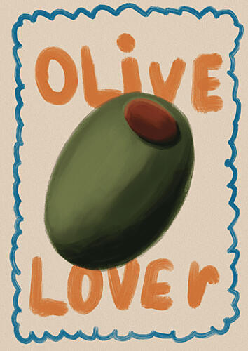 Green Olive Lover Art Print