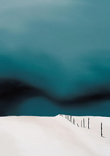 Minimal Winter Landscape Art abstrait reproduction