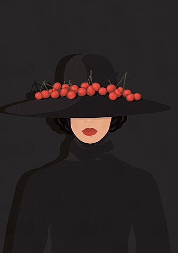 Elegant Cherry Woman Mode reproduction