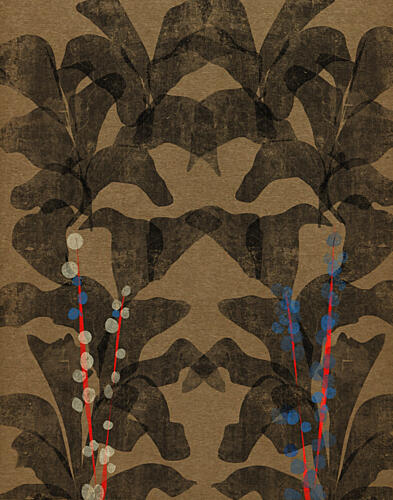 Earthy Botanical Symmetry Art Print by Josie George