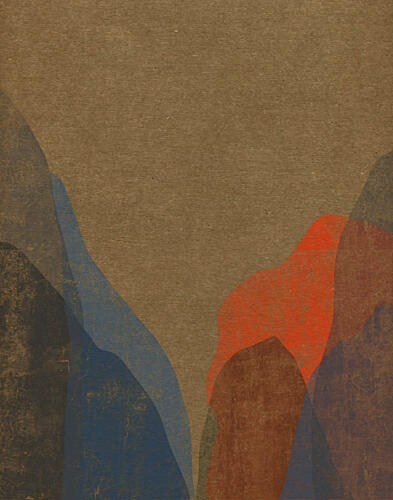 Abstract Mountainscape Art Print by David George