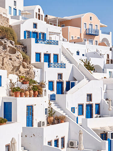 Santorini Cliffside Village Bord de mer reproduction