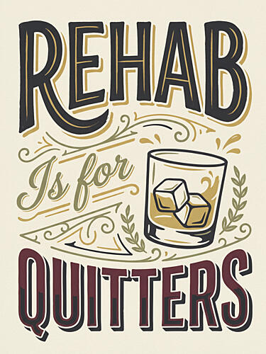 Rehab Is for Quitters Art Print