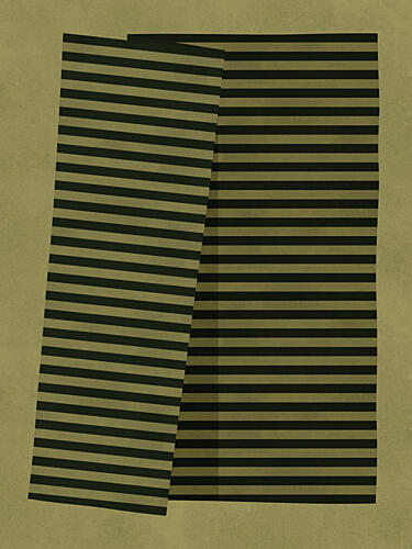 Abstract Striped Shapes Geometric Print