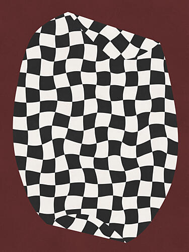 Dynamic Checkerboard Waves Surréaliste reproduction