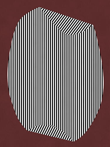 Abstract Striped Form Geometric Print
