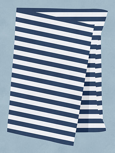 Nautical Folded Stripes Plage reproduction