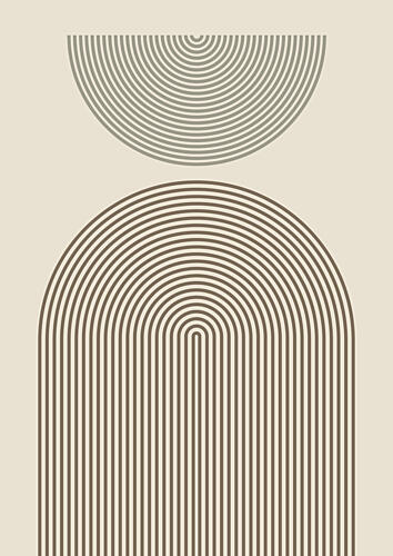 Simple Abstract Arches Geometric Print