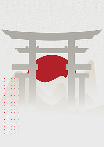 Japanese Torii Gate Sunrise Art japonais reproduction