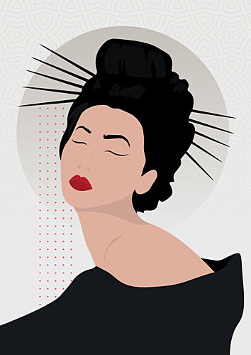 Serene Eastern Grace Art Print