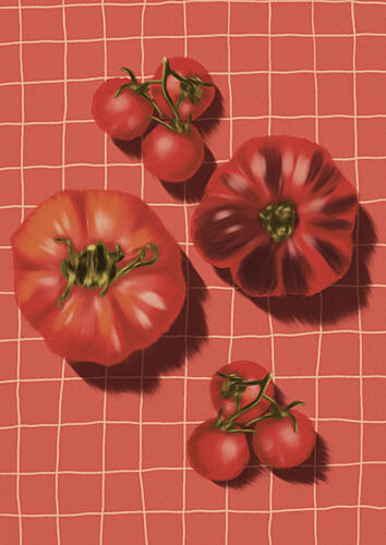 Rustic Red Tomatoes Alimentation reproduction