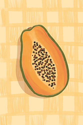 Fresh Papaya Slice Alimentation reproduction