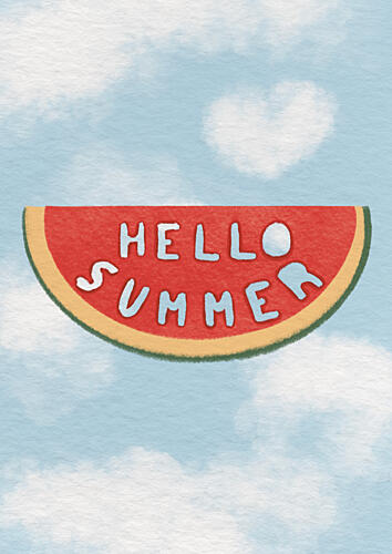 Hello Summer Watermelon Alimentation reproduction