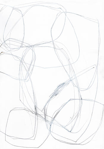 Minimalist Flowing Lines Art Print by Uplusmestudio