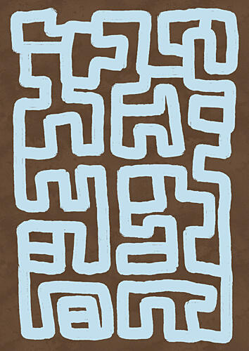 Abstract Winding Maze Art Print by Lisa Solomoniuk