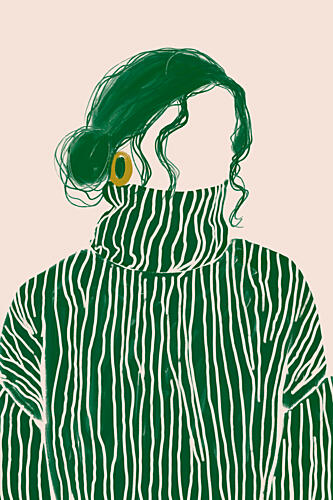 Chic Striped Sweater Mode reproduction
