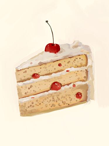 Sweet Cherry Cake Alimentation reproduction