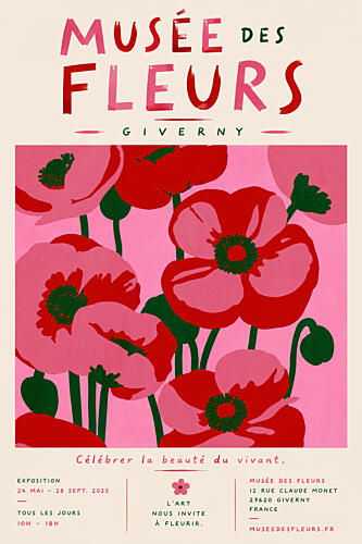Vibrant Pink Poppies Art Print