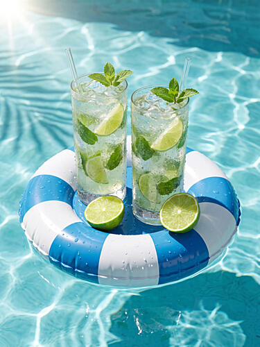 Blue Pool Mojitos Alimentation reproduction