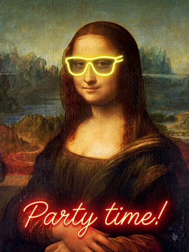 Mona Lisa Party Time Renaissance reproduction