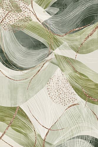 Glittering Green Flow Art Print