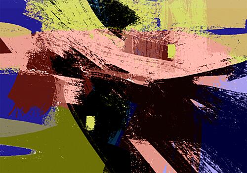 Dynamic Brushstroke Abstract Art Print by Simona Gocan
