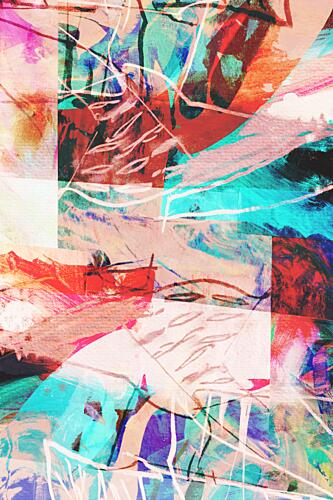 Dynamic Color Abstraction Art Print by Simona Gocan