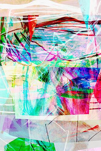 Vibrant Abstract Layers Art Print by Simona Gocan