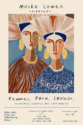Colorful Abstract Women Mode reproduction