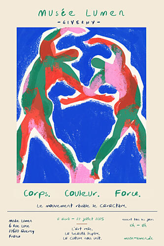 Abstract Dancing Figures Art Print by Treechild