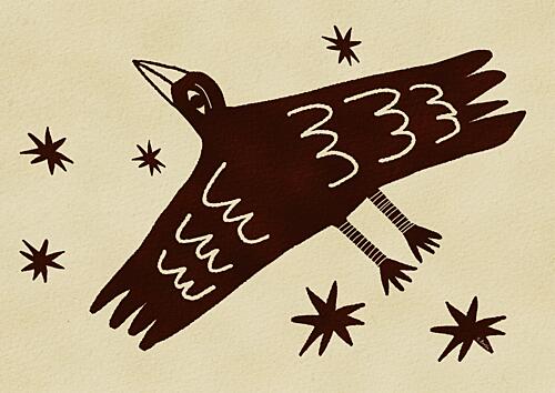 Whimsical Night Flight Animaux reproduction