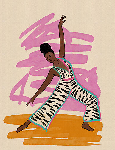 Dynamic Fashion Dance Art Print by Nicholas