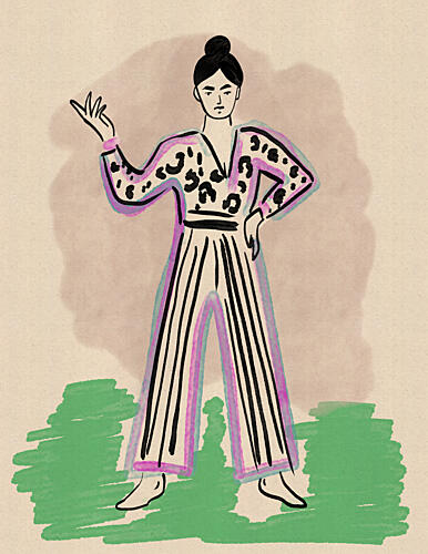 Confident Fashion Woman Art Print by Nicholas