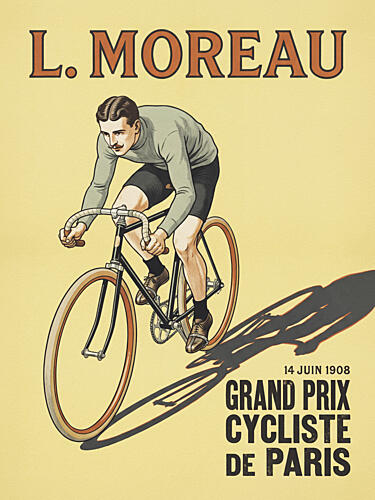 Vintage Cycling Race Européen reproduction