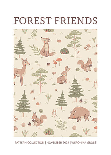 Cute Woodland Animals Art Print by Weronika Gross