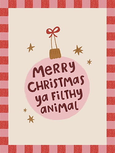 Merry Christmas Filthy Animal Art Print