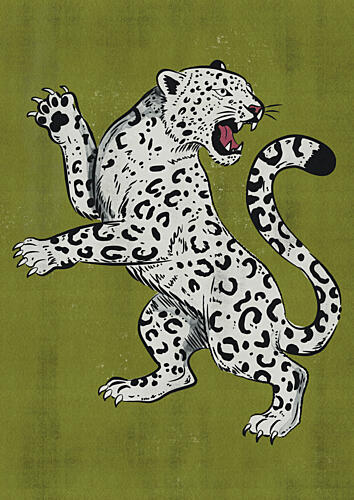 Fierce White Leopard Art Print by Nicholas