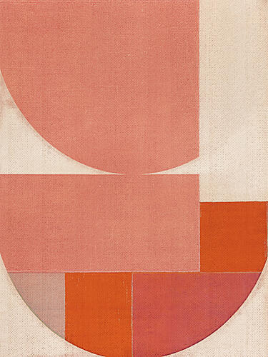 Warm Blush Geometry Geometric Print