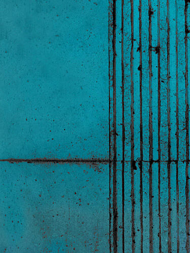 Teal Abstract Lines Art Print by Fernando Vieira