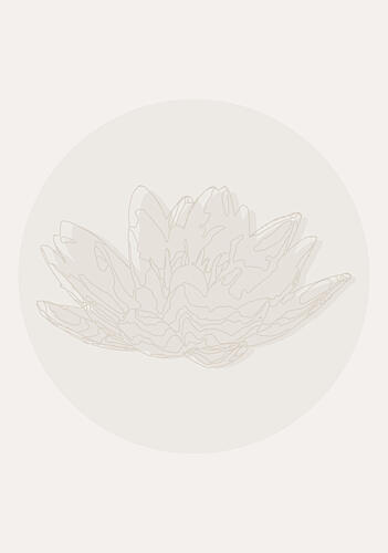 Serene Lotus Flower Minimaliste reproduction