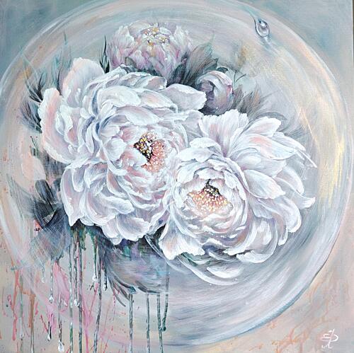 Dreamy Peony Bloom Art Print by Elena Pertceva